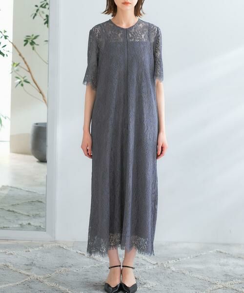 URBAN RESEARCH ROSSO / アーバンリサーチ ロッソ ドレス | 配色レースストレートドレス | 詳細23