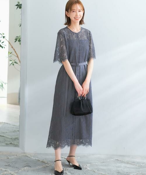 URBAN RESEARCH ROSSO / アーバンリサーチ ロッソ ドレス | 配色レースストレートドレス | 詳細12