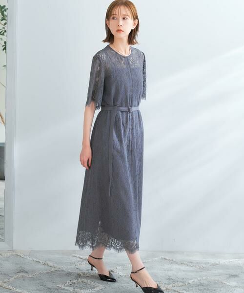 URBAN RESEARCH ROSSO / アーバンリサーチ ロッソ ドレス | 配色レースストレートドレス | 詳細13