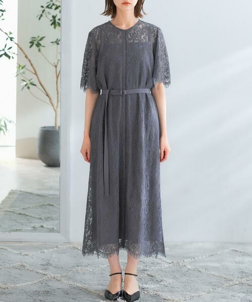 URBAN RESEARCH ROSSO / アーバンリサーチ ロッソ ドレス | 配色レースストレートドレス | 詳細15