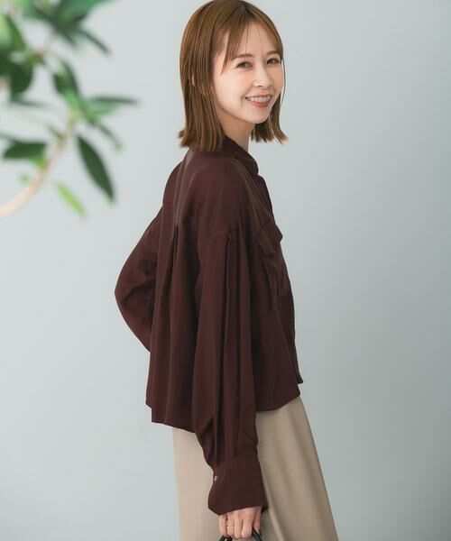 URBAN RESEARCH ROSSO / アーバンリサーチ ロッソ シャツ・ブラウス | タックスリーブクロップドキュプラシャツ | 詳細2