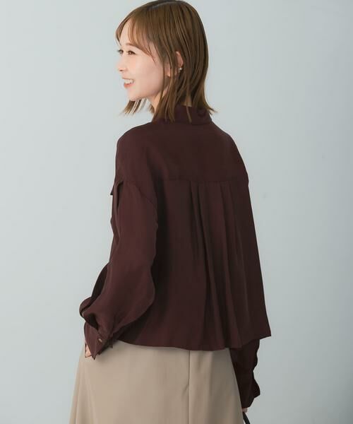 URBAN RESEARCH ROSSO / アーバンリサーチ ロッソ シャツ・ブラウス | タックスリーブクロップドキュプラシャツ | 詳細3