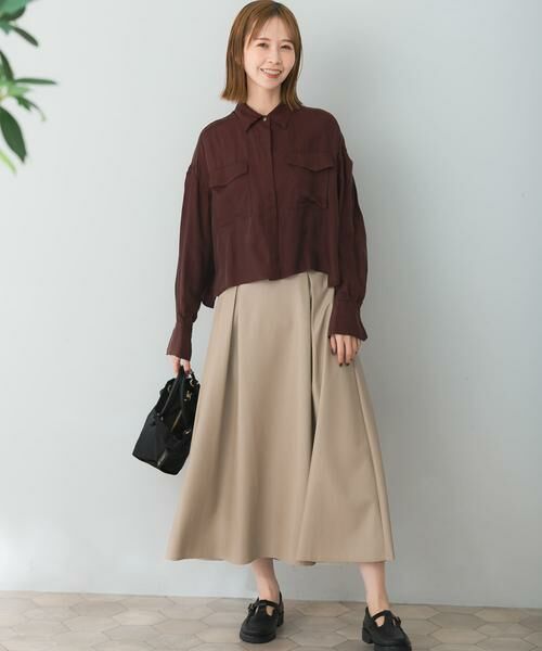 URBAN RESEARCH ROSSO / アーバンリサーチ ロッソ シャツ・ブラウス | タックスリーブクロップドキュプラシャツ | 詳細4