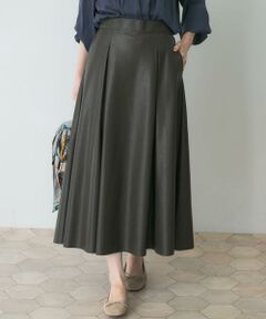 URBAN RESEARCH ROSSO / アーバンリサーチ ロッソ スカート | ウォッシャブルフェイクレザーフレアスカート