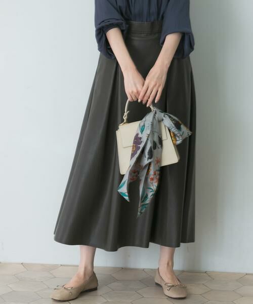 URBAN RESEARCH ROSSO / アーバンリサーチ ロッソ スカート | ウォッシャブルフェイクレザーフレアスカート | 詳細1