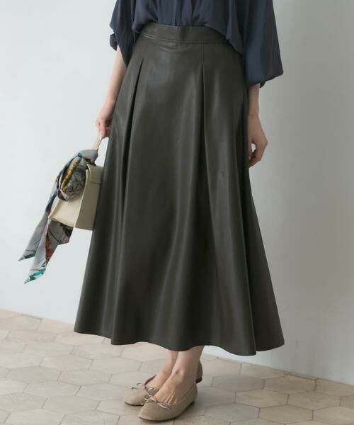 URBAN RESEARCH ROSSO / アーバンリサーチ ロッソ スカート | ウォッシャブルフェイクレザーフレアスカート | 詳細2