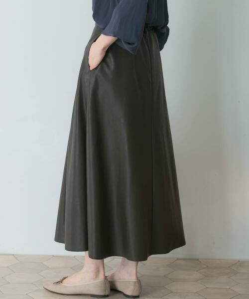 URBAN RESEARCH ROSSO / アーバンリサーチ ロッソ スカート | ウォッシャブルフェイクレザーフレアスカート | 詳細3