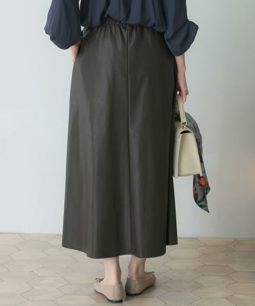 URBAN RESEARCH ROSSO / アーバンリサーチ ロッソ スカート | ウォッシャブルフェイクレザーフレアスカート | 詳細4