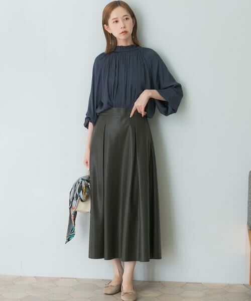 URBAN RESEARCH ROSSO / アーバンリサーチ ロッソ スカート | ウォッシャブルフェイクレザーフレアスカート | 詳細5