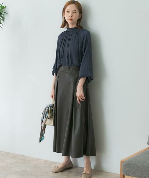 URBAN RESEARCH ROSSO / アーバンリサーチ ロッソ スカート | ウォッシャブルフェイクレザーフレアスカート | 詳細6