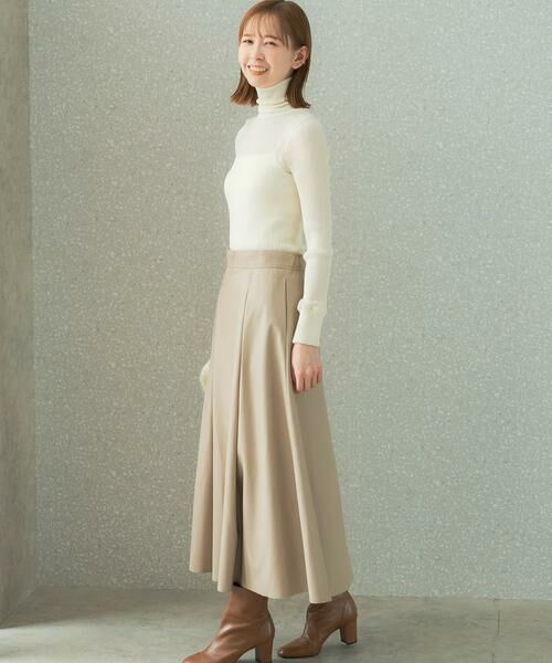 URBAN RESEARCH ROSSO / アーバンリサーチ ロッソ スカート | ウォッシャブルフェイクレザーフレアスカート | 詳細23