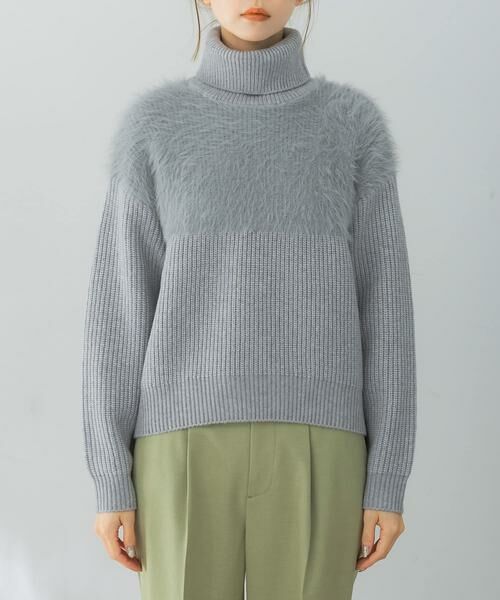 URBAN RESEARCH ROSSO / アーバンリサーチ ロッソ ニット・セーター | エアリーヤーンドッキングニットプルオーバー | 詳細25