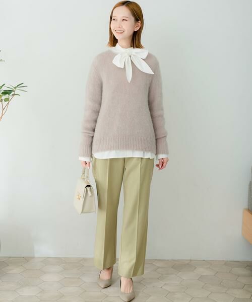 URBAN RESEARCH ROSSO / アーバンリサーチ ロッソ その他パンツ | ストレートセミフレアウールパンツ | 詳細4