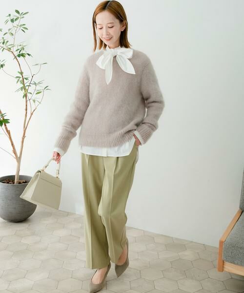 URBAN RESEARCH ROSSO / アーバンリサーチ ロッソ その他パンツ | ストレートセミフレアウールパンツ | 詳細5