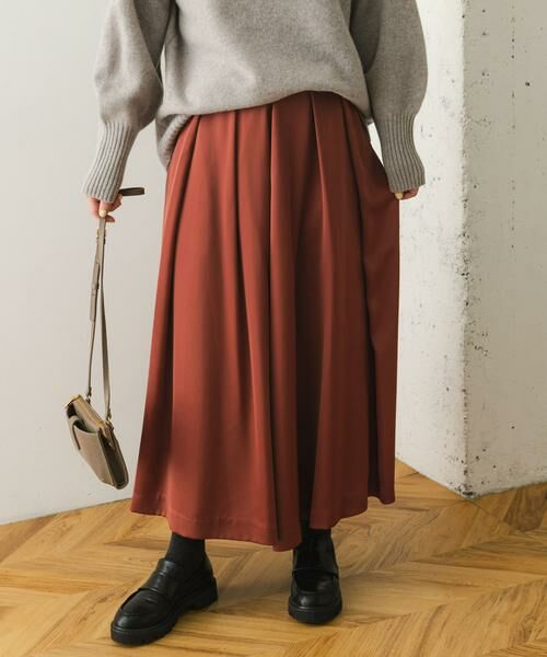 URBAN RESEARCH ROSSO / アーバンリサーチ ロッソ スカート | F by ROSSO　サテンフレアスカート | 詳細1