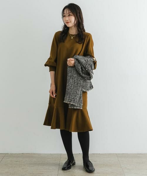 URBAN RESEARCH ROSSO / アーバンリサーチ ロッソ ワンピース | 『40サイズ/高身長向けも展開』F by ROSSO　裾フレアワンピース | 詳細4