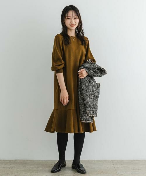 URBAN RESEARCH ROSSO / アーバンリサーチ ロッソ ワンピース | 『40サイズ/高身長向けも展開』F by ROSSO　裾フレアワンピース | 詳細5