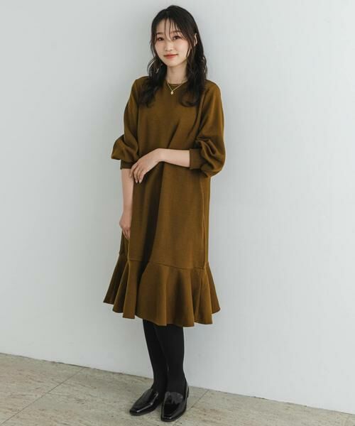 URBAN RESEARCH ROSSO / アーバンリサーチ ロッソ ワンピース | 『40サイズ/高身長向けも展開』F by ROSSO　裾フレアワンピース | 詳細7