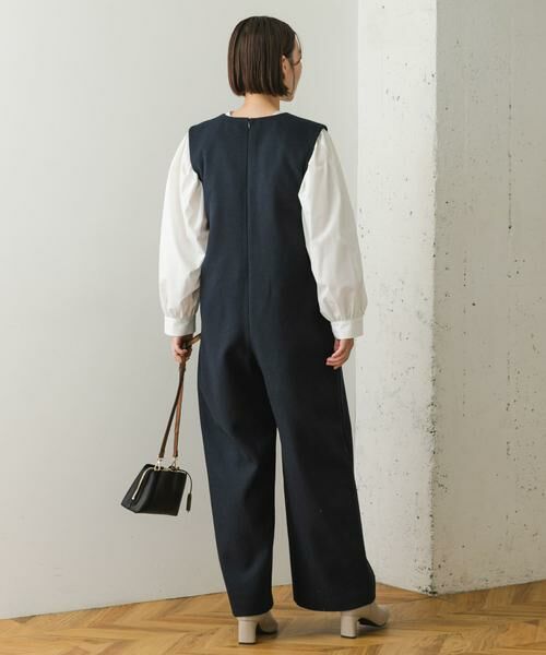 URBAN RESEARCH ROSSO / アーバンリサーチ ロッソ サロペット・オールインワン | 『34サイズも展開』『UR TECH』F by ROSSO　ウールライクキーネックオールインワン | 詳細5