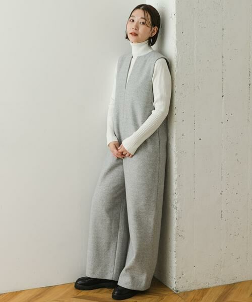 URBAN RESEARCH ROSSO / アーバンリサーチ ロッソ サロペット・オールインワン | 『34サイズも展開』『UR TECH』F by ROSSO　ウールライクキーネックオールインワン | 詳細17