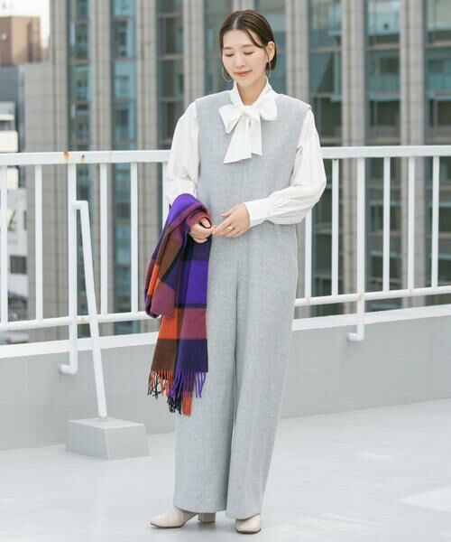 URBAN RESEARCH ROSSO / アーバンリサーチ ロッソ サロペット・オールインワン | 『34サイズも展開』『UR TECH』F by ROSSO　ウールライクキーネックオールインワン | 詳細9