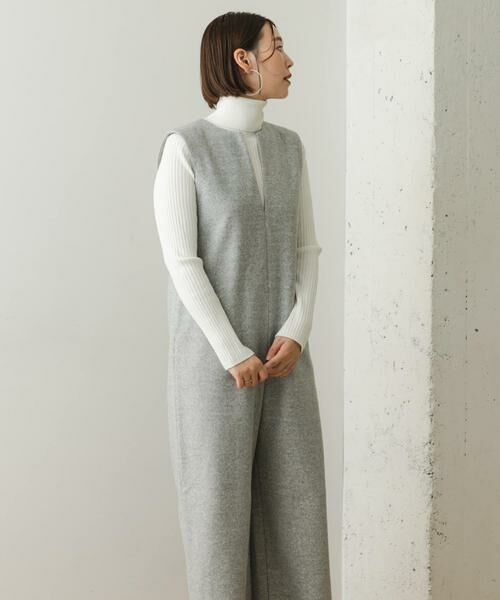 URBAN RESEARCH ROSSO / アーバンリサーチ ロッソ サロペット・オールインワン | 『34サイズも展開』『UR TECH』F by ROSSO　ウールライクキーネックオールインワン | 詳細13