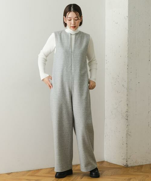URBAN RESEARCH ROSSO / アーバンリサーチ ロッソ サロペット・オールインワン | 『34サイズも展開』『UR TECH』F by ROSSO　ウールライクキーネックオールインワン | 詳細14