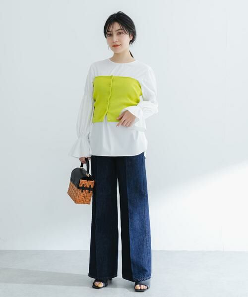 URBAN RESEARCH ROSSO / アーバンリサーチ ロッソ ニット・セーター | ボタンデザインベアトップ | 詳細3