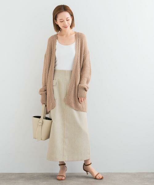 URBAN RESEARCH ROSSO / アーバンリサーチ ロッソ カーディガン・ボレロ | 透かし編みミドルカーディガン | 詳細4