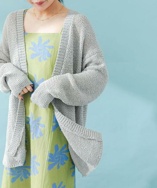 URBAN RESEARCH ROSSO / アーバンリサーチ ロッソ カーディガン・ボレロ | 透かし編みミドルカーディガン | 詳細12