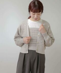 URBAN RESEARCH ROSSO / アーバンリサーチ ロッソ カーディガン・ボレロ | F by ROSSO　ラメニットビスチェ+カーディガン