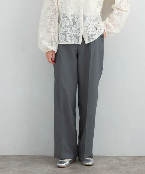 URBAN RESEARCH ROSSO / アーバンリサーチ ロッソ その他パンツ | シャンブレーセンタープレスストレートパンツ | 詳細7