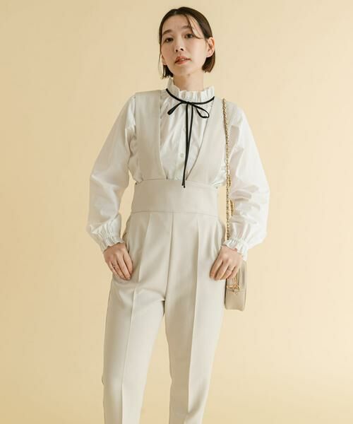 URBAN RESEARCH ROSSO / アーバンリサーチ ロッソ サロペット・オールインワン | F by ROSSO ハイウエストサロペットパンツ(ベージュ系その他)