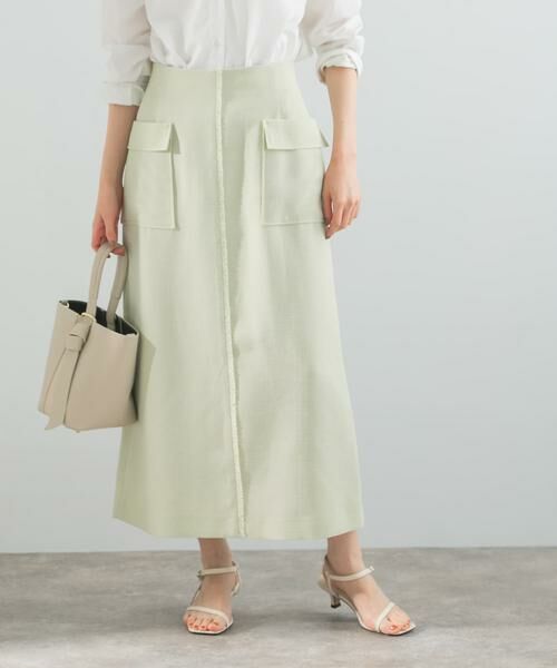 URBAN RESEARCH ROSSO / アーバンリサーチ ロッソ スカート | リネンライクポケットストレートスカート | 詳細1