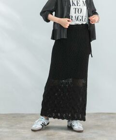 URBAN RESEARCH ROSSO / アーバンリサーチ ロッソ スカート | サイドスリットニットレーススカート