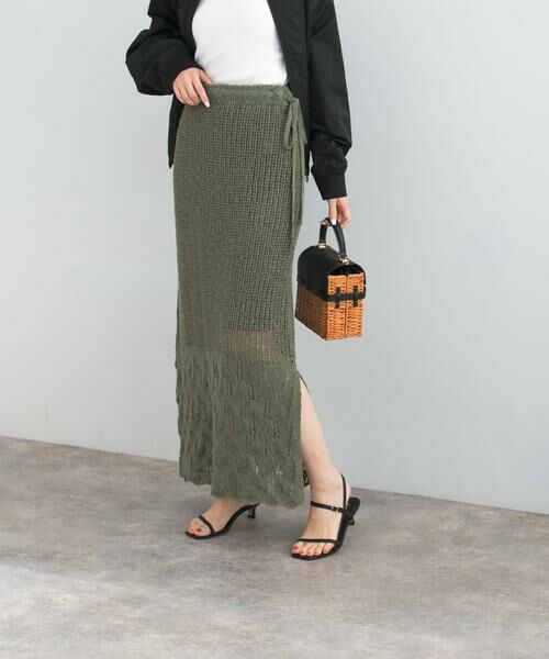 URBAN RESEARCH ROSSO / アーバンリサーチ ロッソ スカート | サイドスリットニットレーススカート | 詳細4