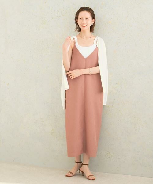 URBAN RESEARCH ROSSO / アーバンリサーチ ロッソ ワンピース | バックデザインリネンライクキャミワンピース | 詳細1