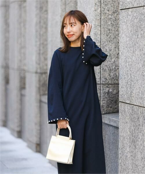 URBAN RESEARCH ROSSO / アーバンリサーチ ロッソ ワンピース | F by ROSSO　パールスリーブニットワンピース | 詳細1