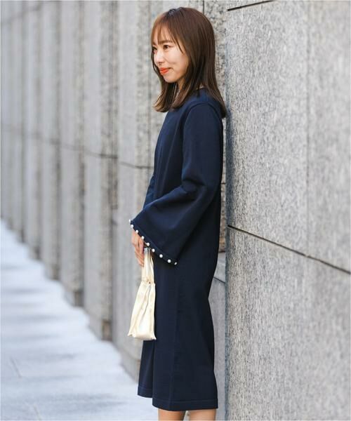 URBAN RESEARCH ROSSO / アーバンリサーチ ロッソ ワンピース | F by ROSSO　パールスリーブニットワンピース | 詳細2