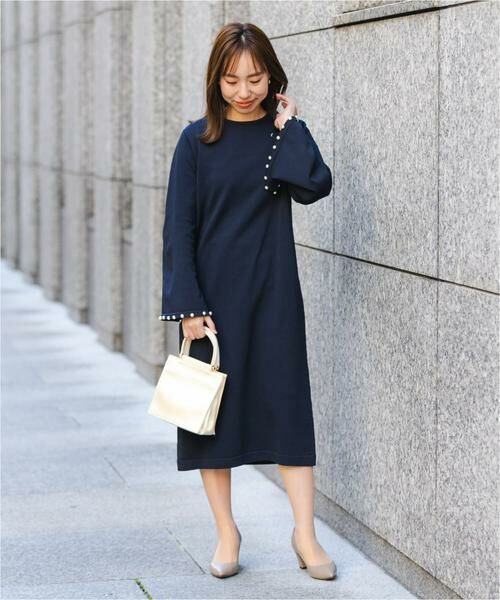 URBAN RESEARCH ROSSO / アーバンリサーチ ロッソ ワンピース | F by ROSSO　パールスリーブニットワンピース | 詳細3