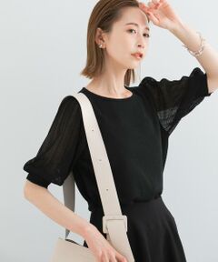 URBAN RESEARCH ROSSO / アーバンリサーチ ロッソ ニット・セーター | ドッキングシアープリーツスリーブプルオーバー