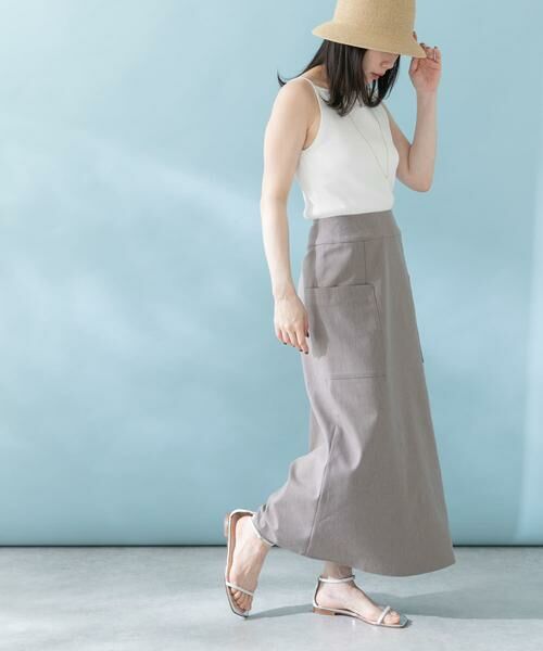 URBAN RESEARCH ROSSO / アーバンリサーチ ロッソ スカート | リネンストレッチスリットスカート | 詳細4