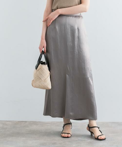 URBAN RESEARCH ROSSO / アーバンリサーチ ロッソ スカート | アセテートサテンスリットスカート | 詳細1