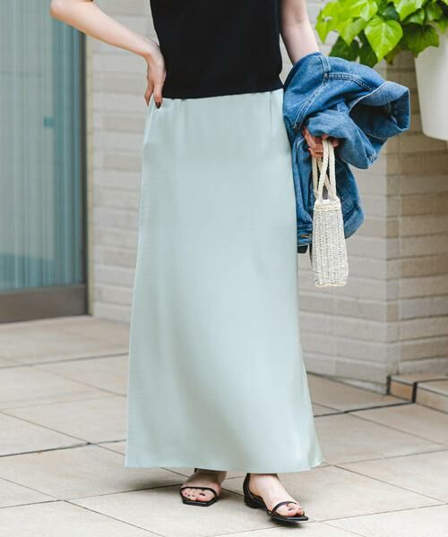 URBAN RESEARCH ROSSO / アーバンリサーチ ロッソ スカート | F by ROSSO サテンマーメイドスカート(ミント)