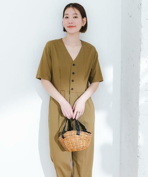 URBAN RESEARCH ROSSO / アーバンリサーチ ロッソ サロペット・オールインワン | F by ROSSO　ウエスト切り替えVネックオールインワン | 詳細3