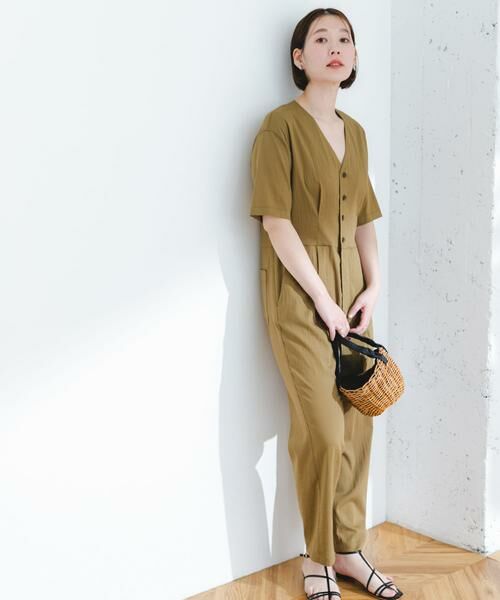 URBAN RESEARCH ROSSO / アーバンリサーチ ロッソ サロペット・オールインワン | F by ROSSO　ウエスト切り替えVネックオールインワン | 詳細4