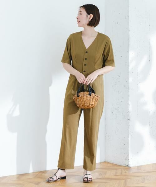 URBAN RESEARCH ROSSO / アーバンリサーチ ロッソ サロペット・オールインワン | F by ROSSO　ウエスト切り替えVネックオールインワン | 詳細6