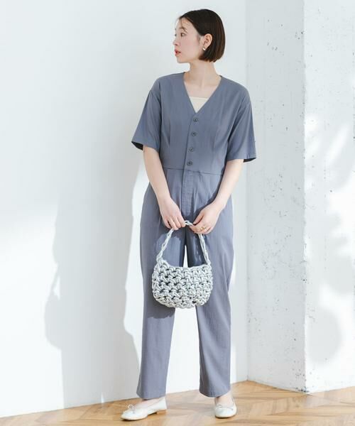 URBAN RESEARCH ROSSO / アーバンリサーチ ロッソ サロペット・オールインワン | F by ROSSO　ウエスト切り替えVネックオールインワン | 詳細14