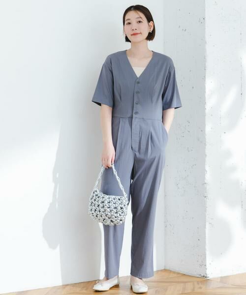 URBAN RESEARCH ROSSO / アーバンリサーチ ロッソ サロペット・オールインワン | F by ROSSO　ウエスト切り替えVネックオールインワン | 詳細15