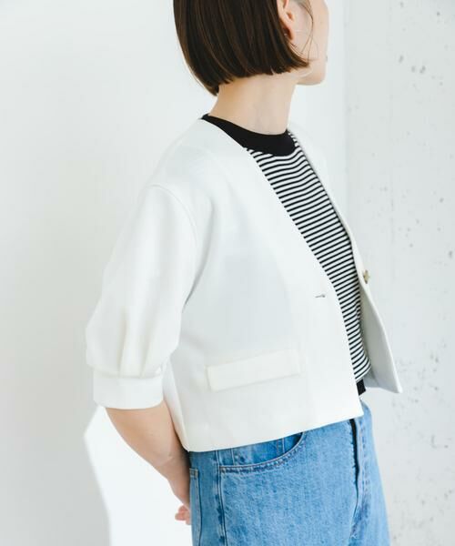 URBAN RESEARCH ROSSO / アーバンリサーチ ロッソ セットアップ | 『セットアップ対応』F by ROSSO　ダンボールショートジャケット+フレアスカート | 詳細1